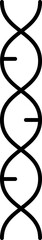 DNA structure icon in thin line art.