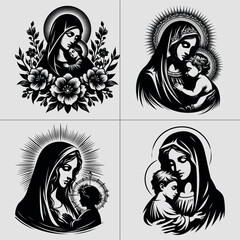 Mother of Jesus , Virgin Mary Mother Jesus Blessed Holy Lady Nazareth Immaculate , Virgin Mary , Mary Mother of Jesus , Jesus Love vector File