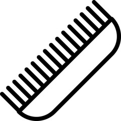 Flat style Comb icon in line art.