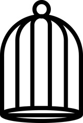 Flat style Birdcage icon in line art.
