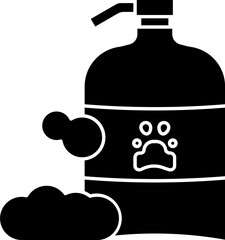 Animal Soap Bottle Icon in Glyph Style.