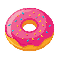 Isolated Donut Vector Illustration on white