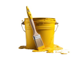 yellow paint bucket
