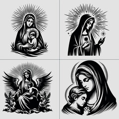 Mother of Jesus , Virgin Mary Mother Jesus Blessed Holy Lady Nazareth Immaculate , Virgin Mary , Mary Mother of Jesus , Jesus Love vector File