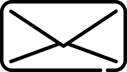 Envelope or Mail icon in thin line art.