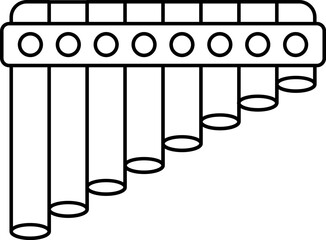 Illustration Of Panpipes Icon In Flat Style.