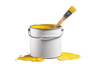 yellow paint bucket