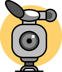 Vector illustration of Studio camera icon.