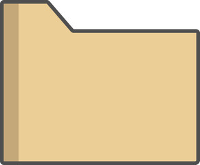 Flat style File Folder icon in yellow color.
