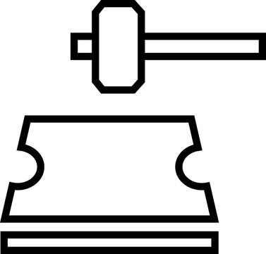 recommend clip art: Flat style Blacksmith icon in thin line art.