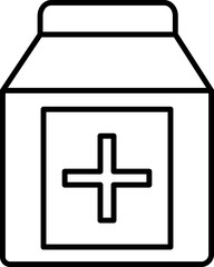 Obraz premium Flat style Medicine bottle icon in line art.