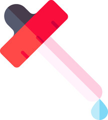 Pipette or Eyedropper icon in flat style.