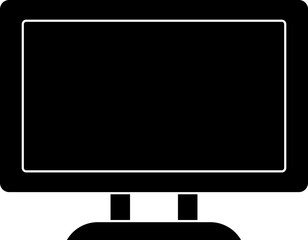 Desktop Icon In Black And White Color.