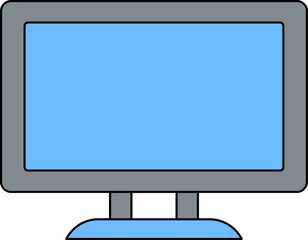 Desktop Icon In Blue And Gray Color.
