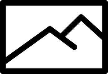 Gallery or Image icon in thin line art.