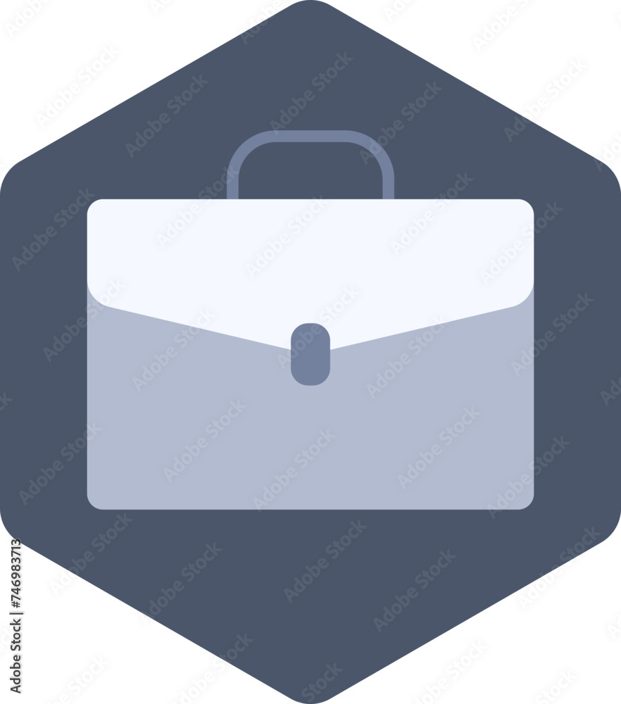 Canvas Prints illustration of briefcase icon or symbol on blue background.