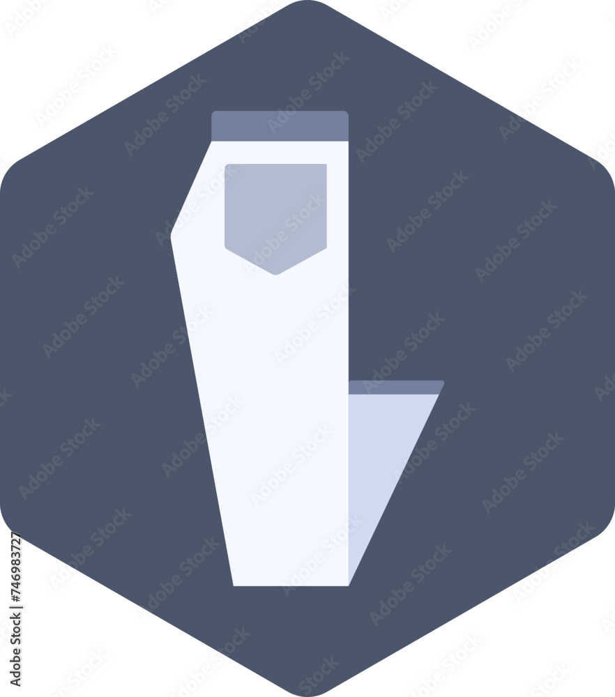 Canvas Prints illustration of pant or trouser icon on gray hexagon shape background.