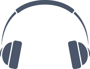 Obraz premium Headphone Icon Or Symbol In Blue And White Color.