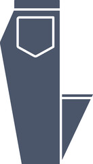 Blue And White Pant Or Trouser Icon.