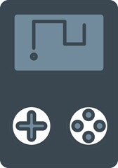 Grey Color Snake Game In Game Boy Icon.