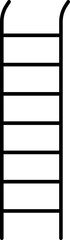 Obraz premium Isolated Ladder icon in black outline.