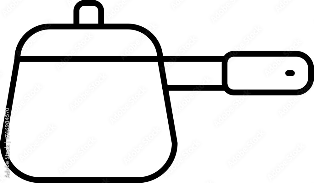 Wall mural Pressure cooker icon in thin line art.