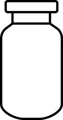 Jar or bottle icon in line art.