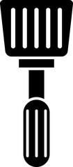 B&W Spatula icon in flat style.