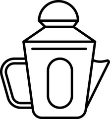 Isolated kettle Icon In Flat Style.