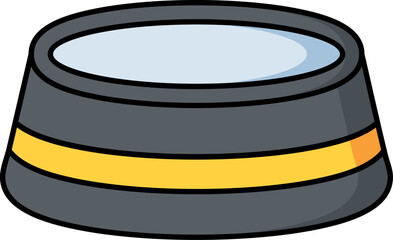 Muslim hat icon in gray and yellow color.