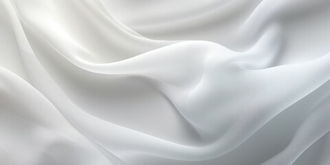 Obraz premium Abstract White silk fabric, weave of cotton or linen satin fabric lies texture background. 