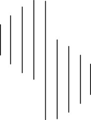 Sound Wave Or Frequency Icon In Black Line Art.