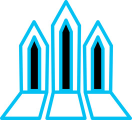 Arrow Infographic Icon In Flat Style.