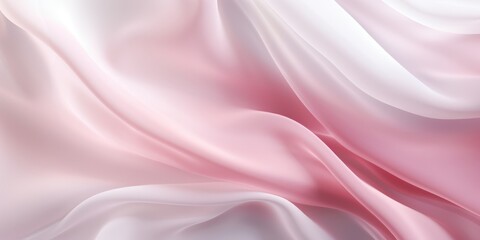 Abstract white and Pink silk fabric weave of cotton or linen satin fabric lies texture background.
