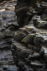 Surface of the cliff at the seaside