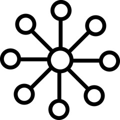 Fototapeta premium Flat style Connection icon in line art.