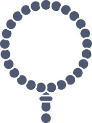 Beads Garland Icon Or Symbol In Blue And White Color.