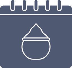 Calender Vector Illustration In Blue And White Color.