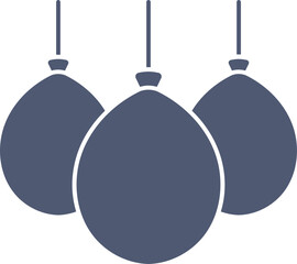 Balloons Icon Or Sign In Blue And White Color.
