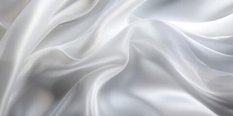 Abstract White silk fabric, weave of cotton or linen satin fabric lies texture background.
 - obrazy, fototapety, plakaty