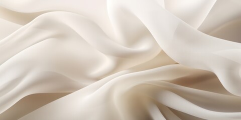 Fototapeta premium Abstract white and Taupe silk fabric, weave of cotton or linen satin fabric lies texture background. 
