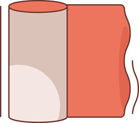 Tissue or Bandage roll icon in orange color.