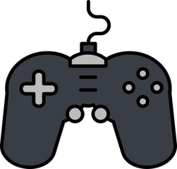 Grey Color Game Pad Icon in Flat Style.