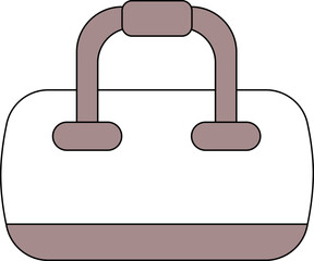 Handbag Icon In Flat Style.