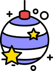 Obraz premium Party or Disco Ball icon in flat style.