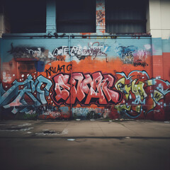 Naklejka premium Graffiti pattern texture