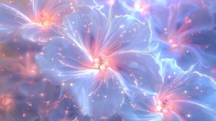 Celestial Charm: Ipomoea alba flowers shimmer with ethereal grace. - obrazy, fototapety, plakaty