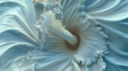Ivory Elegance: Ipomoea alba flowers reveal their beauty in fluid, graceful forms, exuding an elegant charm. - obrazy, fototapety, plakaty