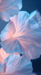 Midnight Symphony: Ipomoea alba blooms create a serene nocturnal melody, their fresh colors harmonizing.