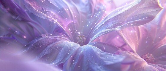 Moonflower Misty Mauve: Ipomoea alba petals shimmer in misty mauve hues, evoking the magic of moonlit evenings. - obrazy, fototapety, plakaty